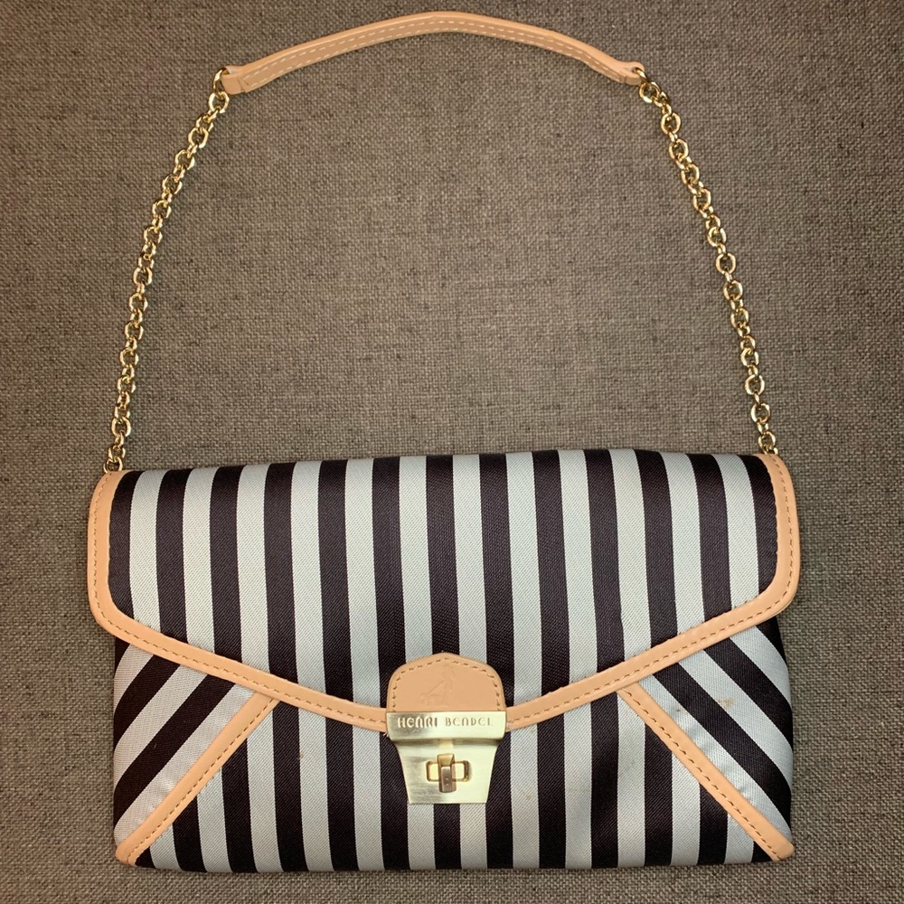 Henri Bendel striped envelope purse